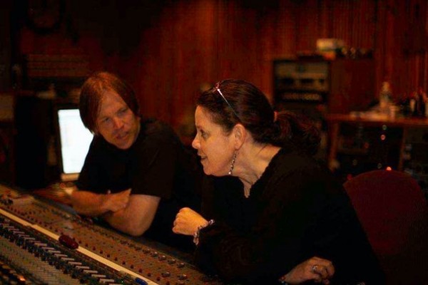 Laura Hartman in the recording studio